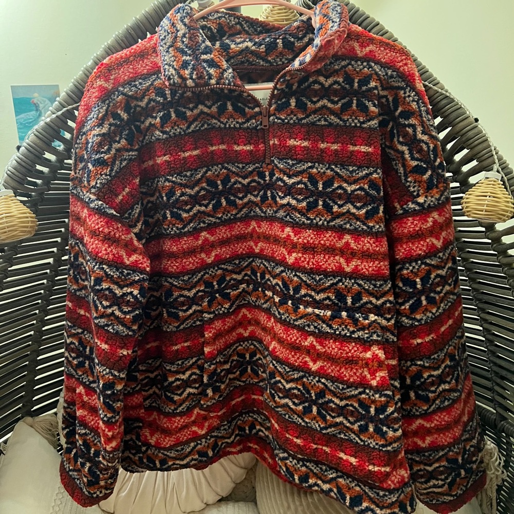 American Eagle Sherpa Multicolored Jacket